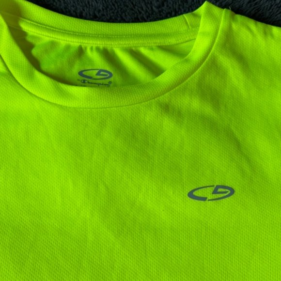2/$30 C9 by Champion Duo Dry Neon Yellow/Green Shirt Girls Size Large 12/14 - Picture 4 of 11